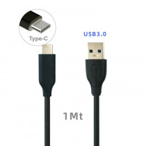 CAQ-115-BK CAVO USB3.0 TIPO C/A M/M 1M